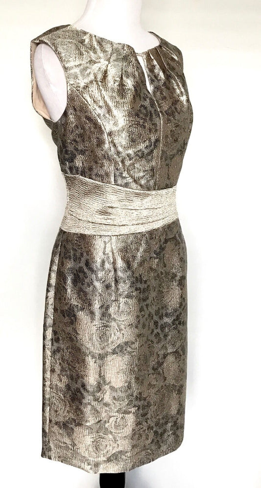Ellen Tracy Gold Rose Dress. NWT Size 6P Retail $128 Price $69