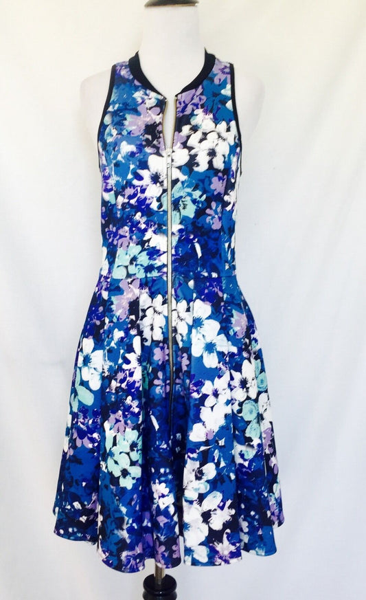Romeo + Juliet Couture Blue Stretch Zip Dress  NWT Retail $208 Price $49 Size M
