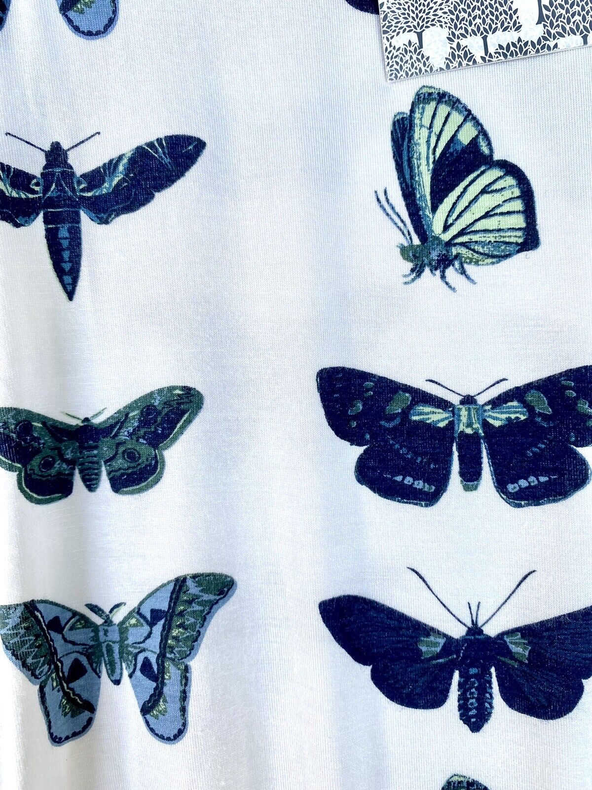 Kate Quinn Bamboo Knotted Gown Blue Moths Retail $36 Price $28 0-3 M