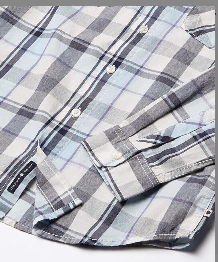 Lucky brand blue check plaid shirt retails $49.50 price $22 age 8￼ NWT
