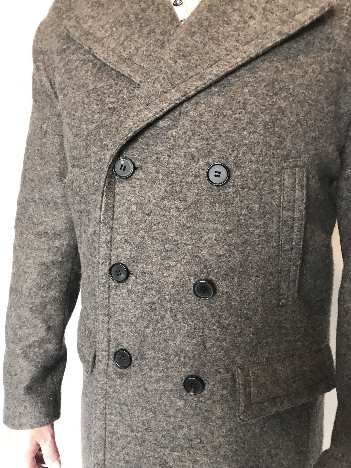 AllSaints Fyfe Coat Wool Mix Size 38 M Retail $700 Price $280 NWT