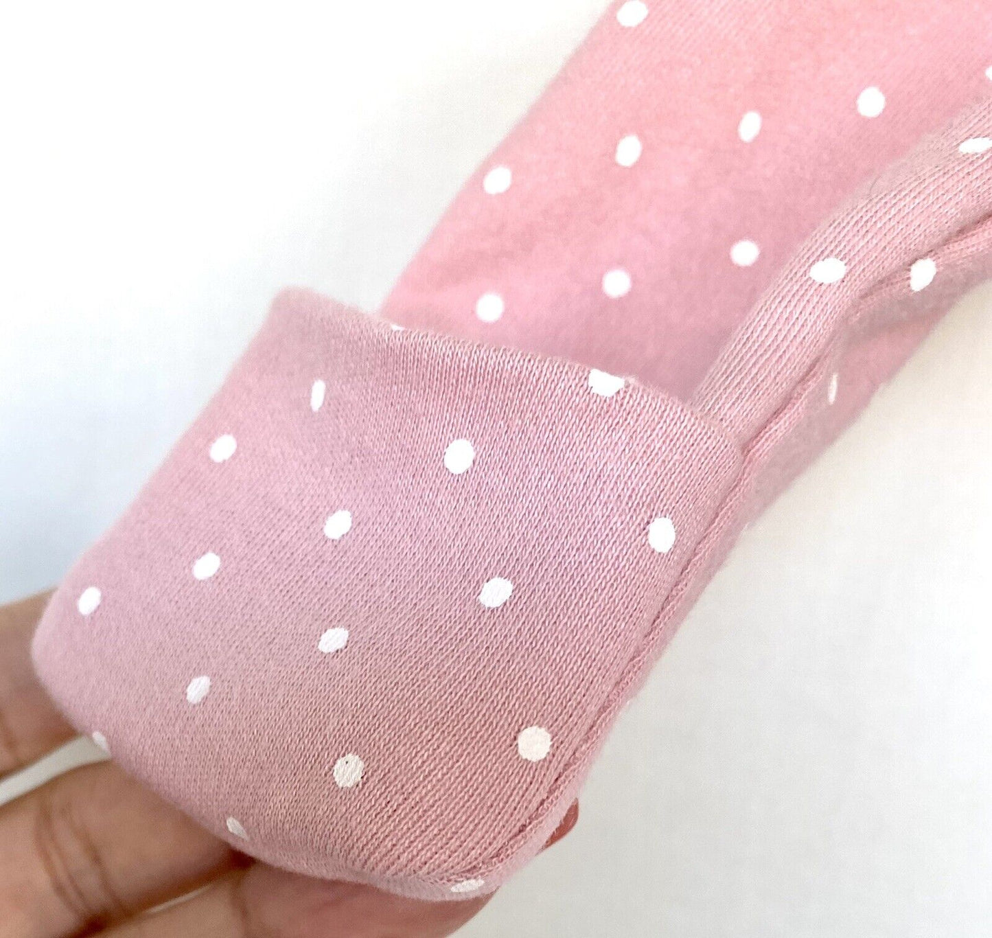 Carters Pink Spot Cotton Appliqué Elephant Baby Sleeper Footie Pjs NB Price $16