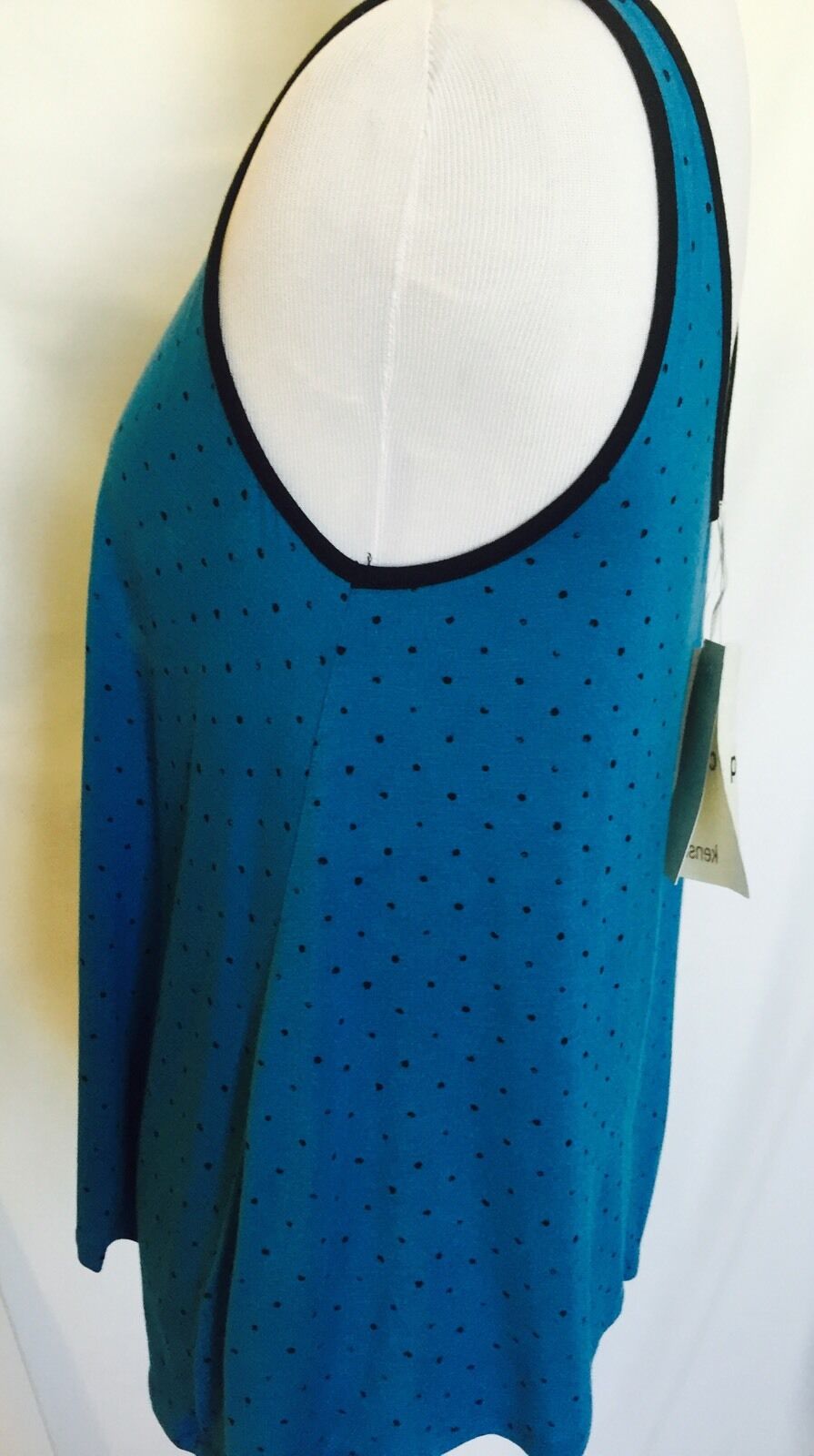 KENSIE Blue & Black Swing Spot Top Sleeveless. Size S RETAILS $39 Price $25