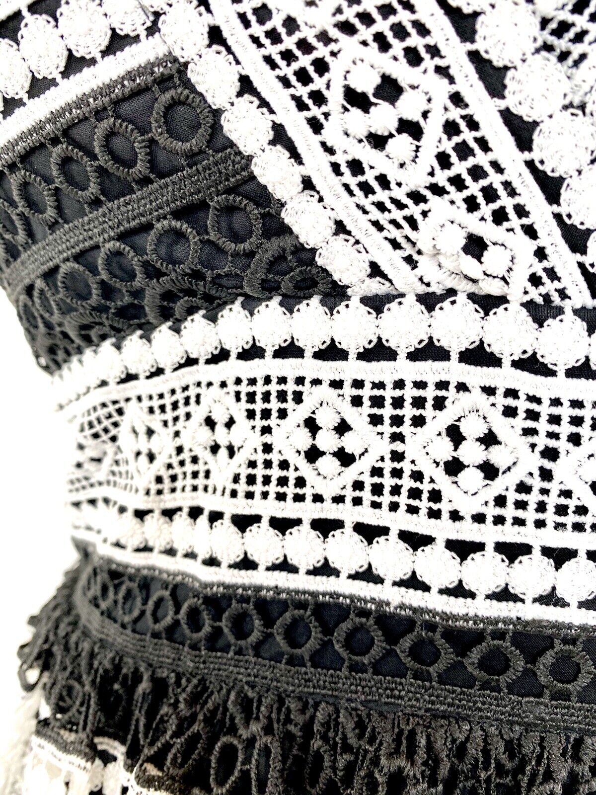 Kate Spade Black & Ivory Crochet Lace Dress. NWT Retail $478 Price $165 Size 2
