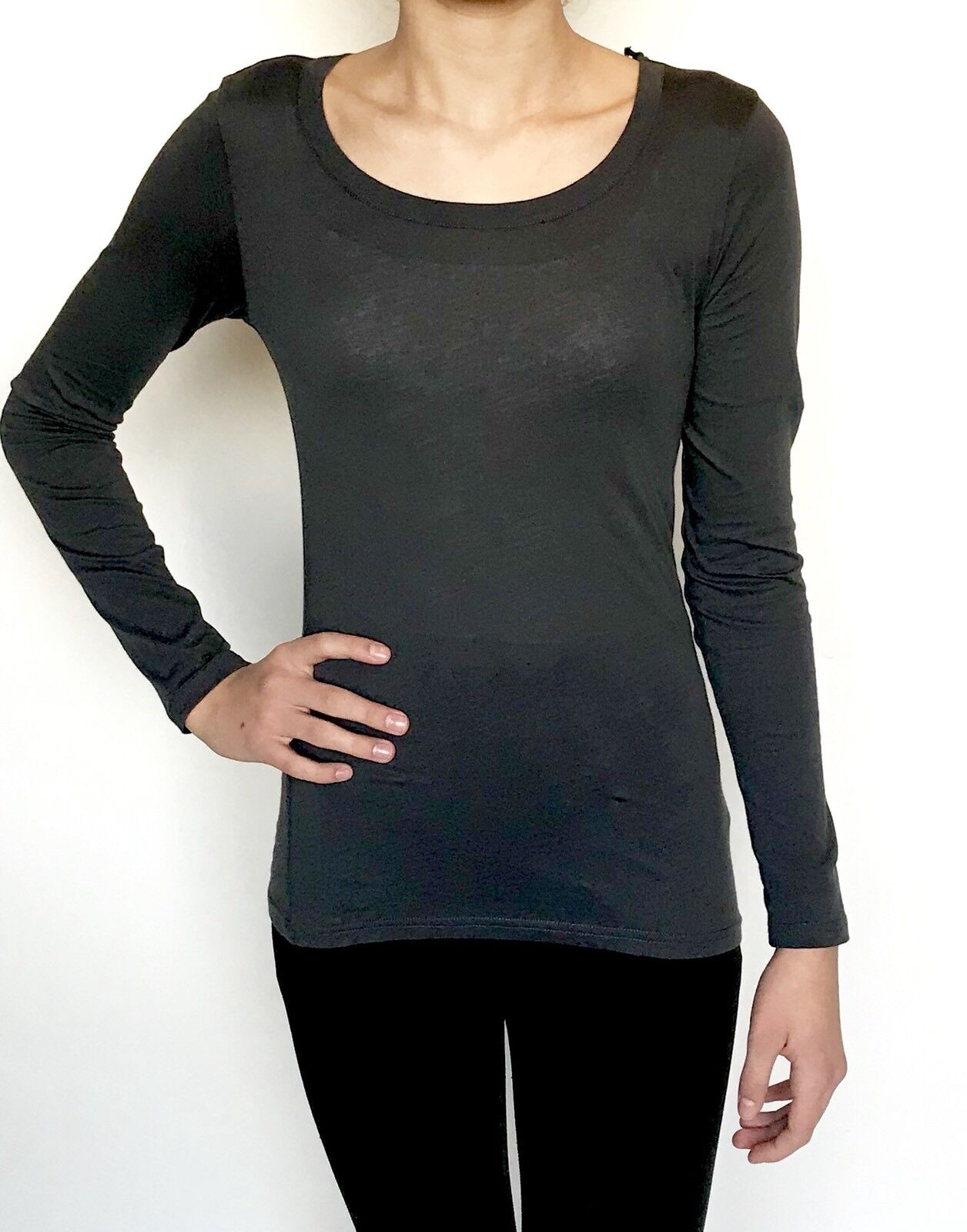 AllSaints Stam LS Top. Washed Black NWT Retail $65 Price $39 Size 0 All Saints