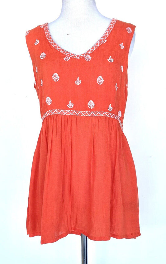 Sanctuary Embroidered Sleeveless V Top NWT Retail $79 Price $42 XS Anthropologie