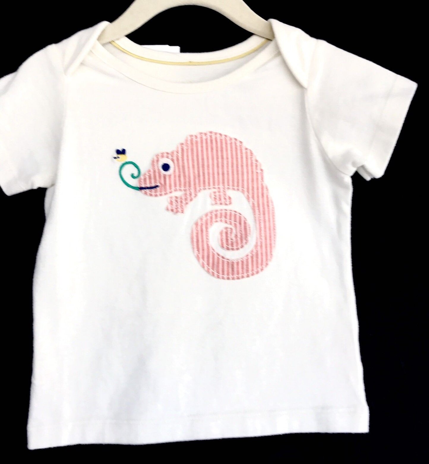 Mini Boden Gecko Lizard Appliqué Tee. Retail $27 Price $19.50 18-24 M NWT