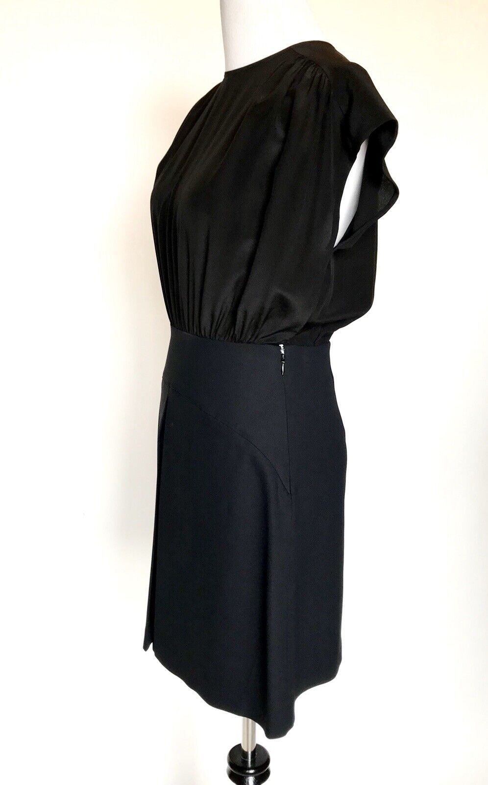 Miu Miu Black Silk Top Black Dress NWT Size IT 38 US 2 NEW Price $843