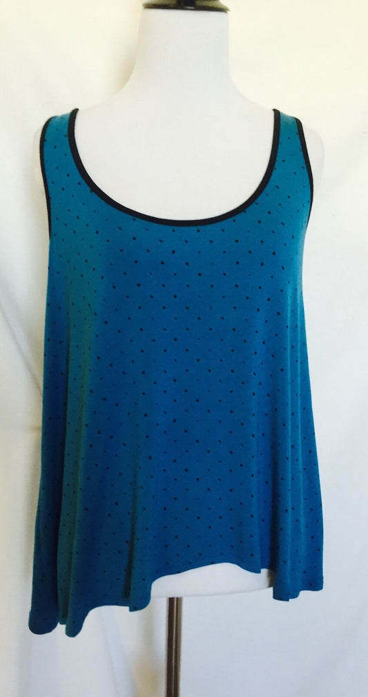 KENSIE Blue & Black Swing Spot Top Sleeveless. Size S RETAILS $39 Price $25