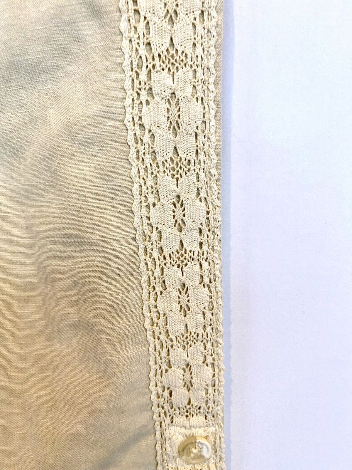 Sundance Organia Cotton Pants Lace Side Panel Retail $98 Price $56  Size 6