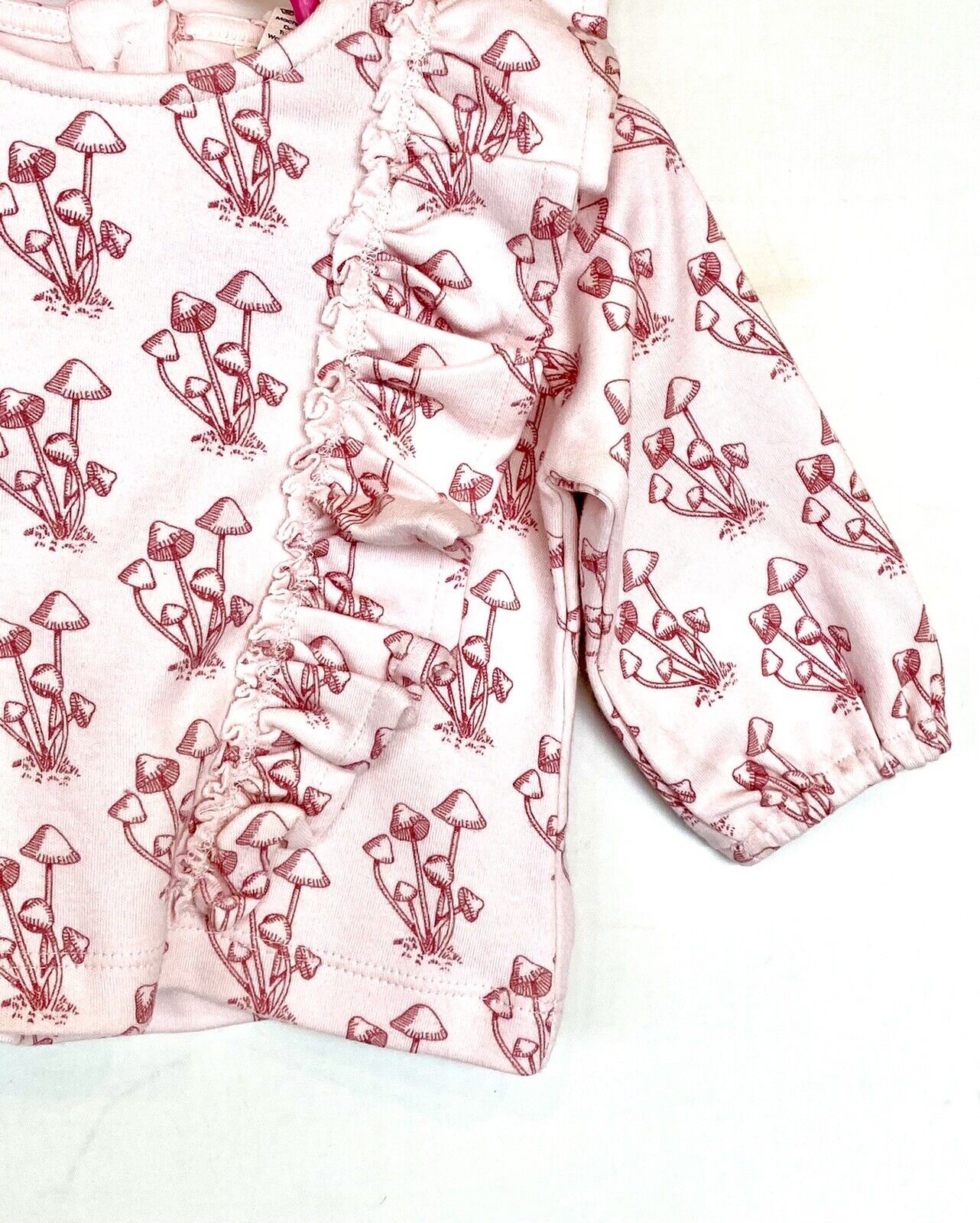Kate Quinn 100% Organic Cotton Ruffle Top Retail $32 Price $22 3-6 M Pink