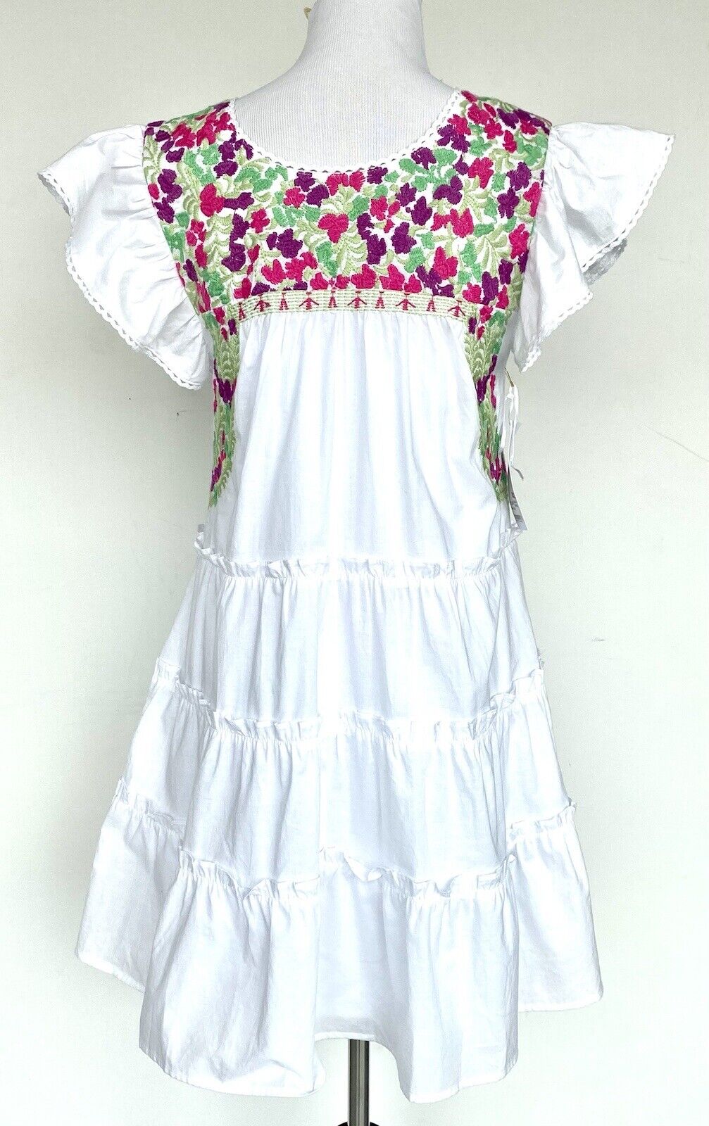NWT J Marie embroidered Tiered Maria Dress size Medium Retail $124 Price $72
