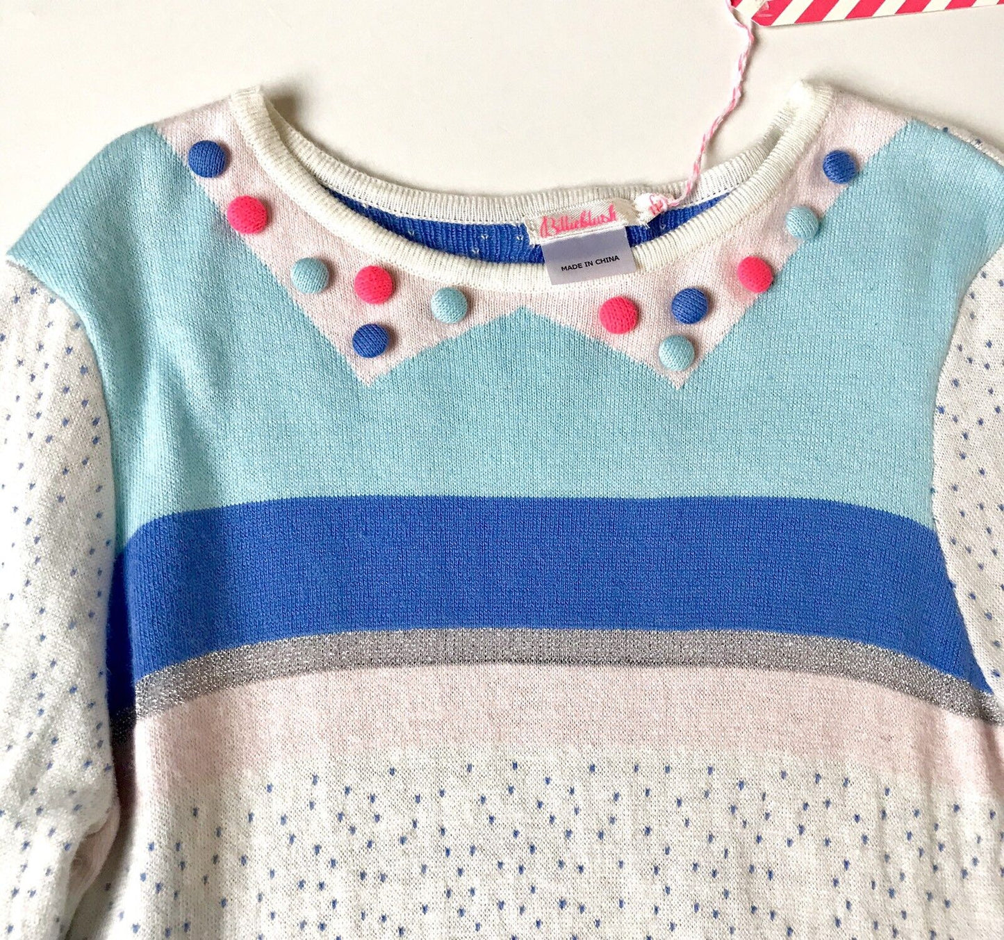 Billieblush Glitter Knit Button Dress. Retails $84 Price $49 Age 10 NWT