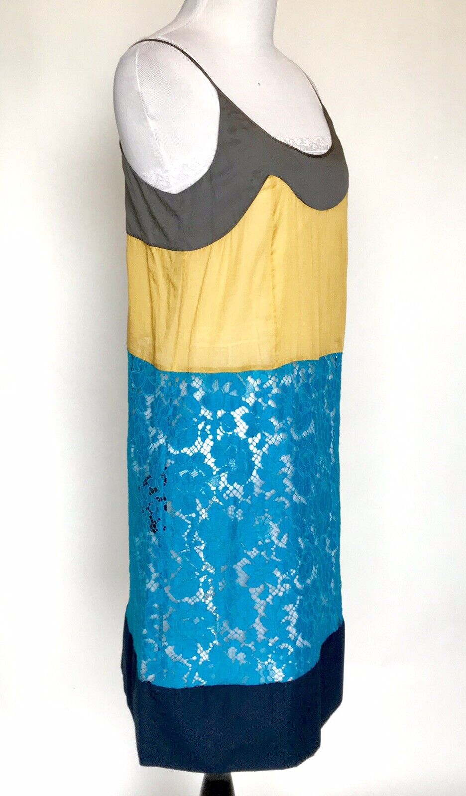 Prada 100% Authentic Lace Slip Dress NWT Sz IT 38 US 2 Retail $2410 Price $595