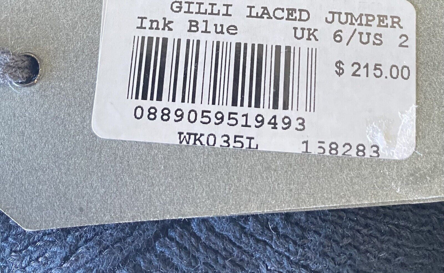 AllSaints Gilli Laced Jumper Sweater Retail $215 Price $98 Size 0 All Saints