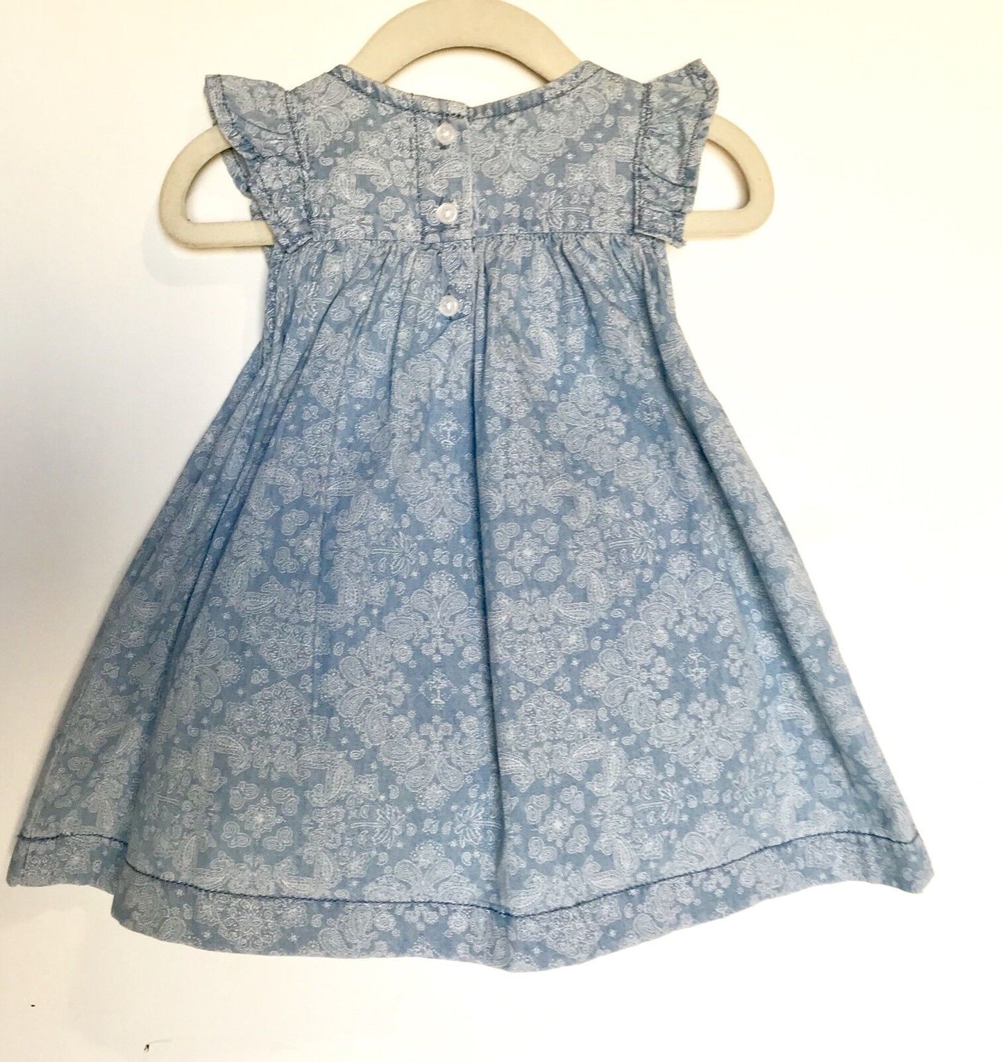 Joe Fresh Baby Denim 2 Pc  Paisley Dress And Knickers.Price $28 12-18 M