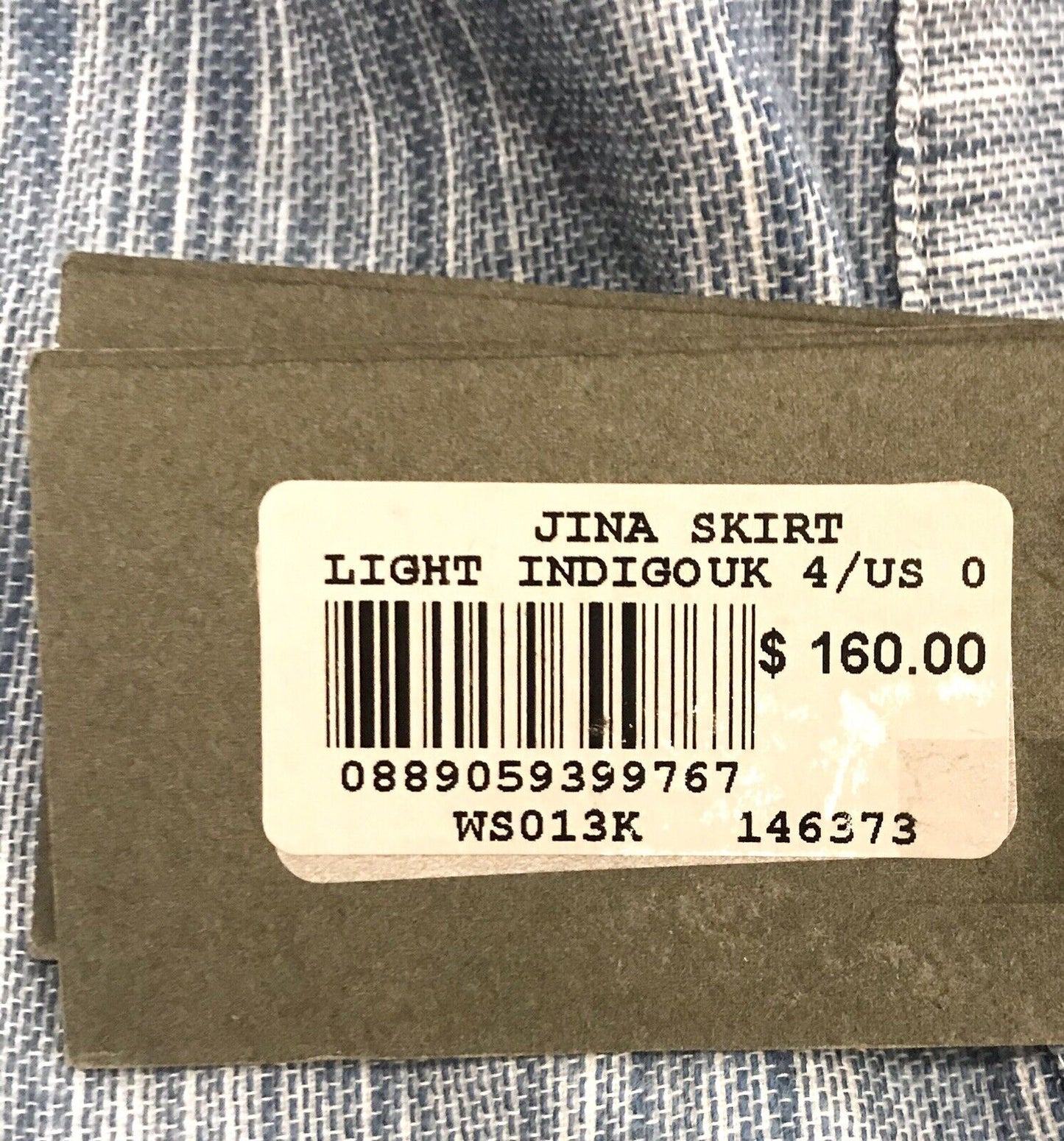 AllSaints Blue Jina Frayed Skirt NWT Size 0 Retails $160 Price $79 NWT