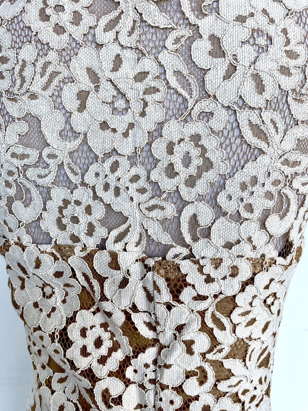 Sundance Sweetheart Lace Dress Retails $148 Price $79 Sz XS NWT Tan/ Beige