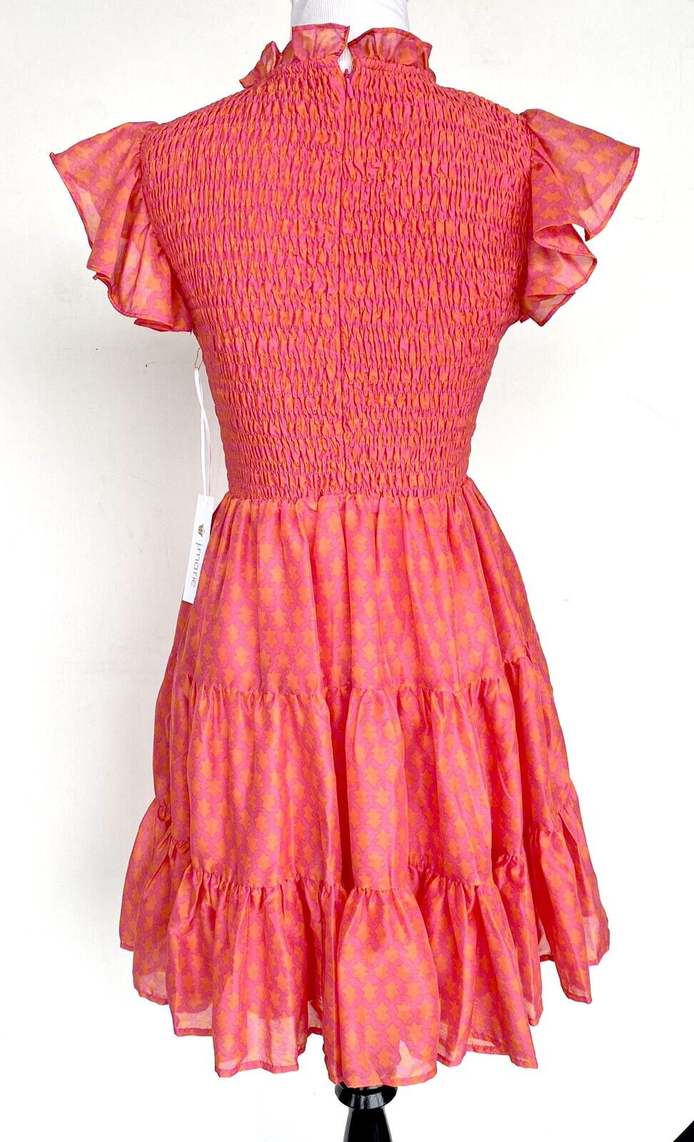 J Marie Ella Smocked Ruched Tiered Dress size XS Retail $158 Price $70 NWT