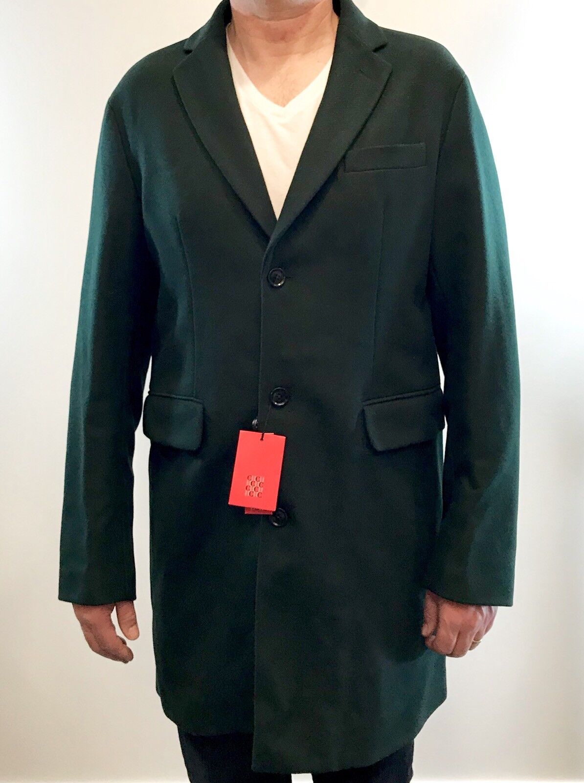 Carolina Herrera Dark Green Wool Coat. Retails $685 Price $285 NWT Size L