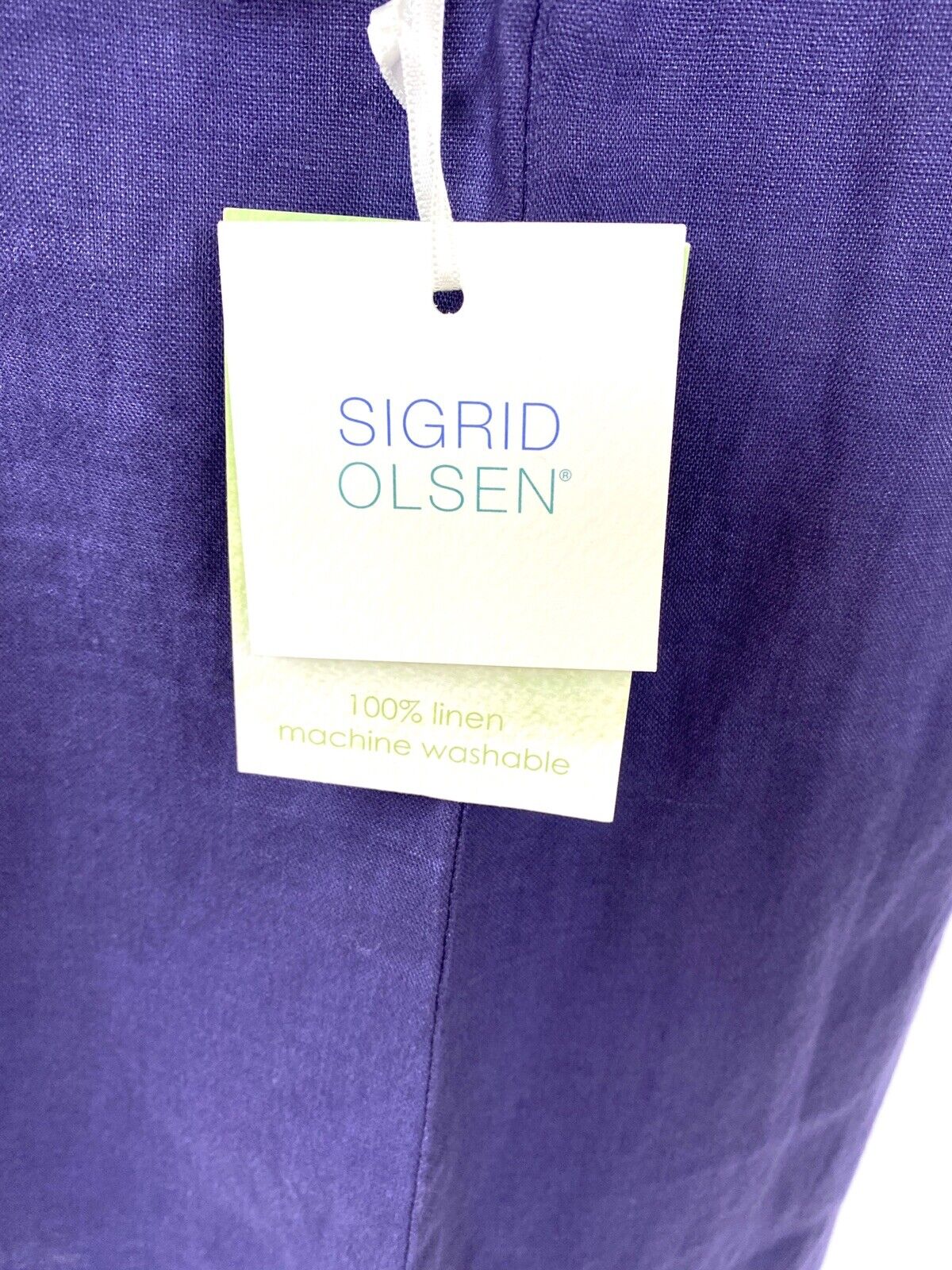 Sigrid Olsen 100% Linen Blue Sleeveless Dress. Retail $119 Price $55 Size S NWT