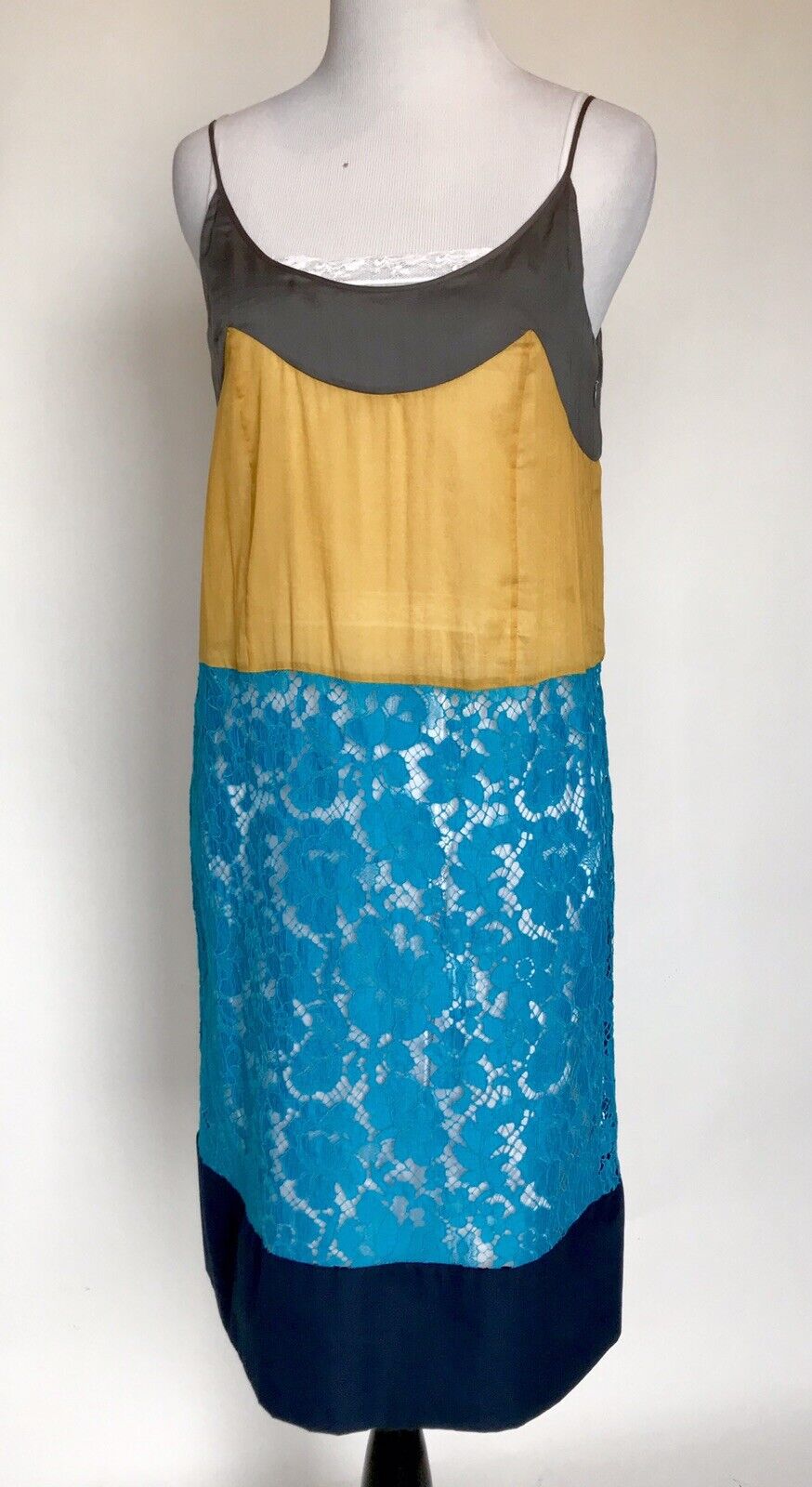 Prada 100% Authentic Lace Slip Dress NWT Sz IT 38 US 2 Retail $2410 Price $595