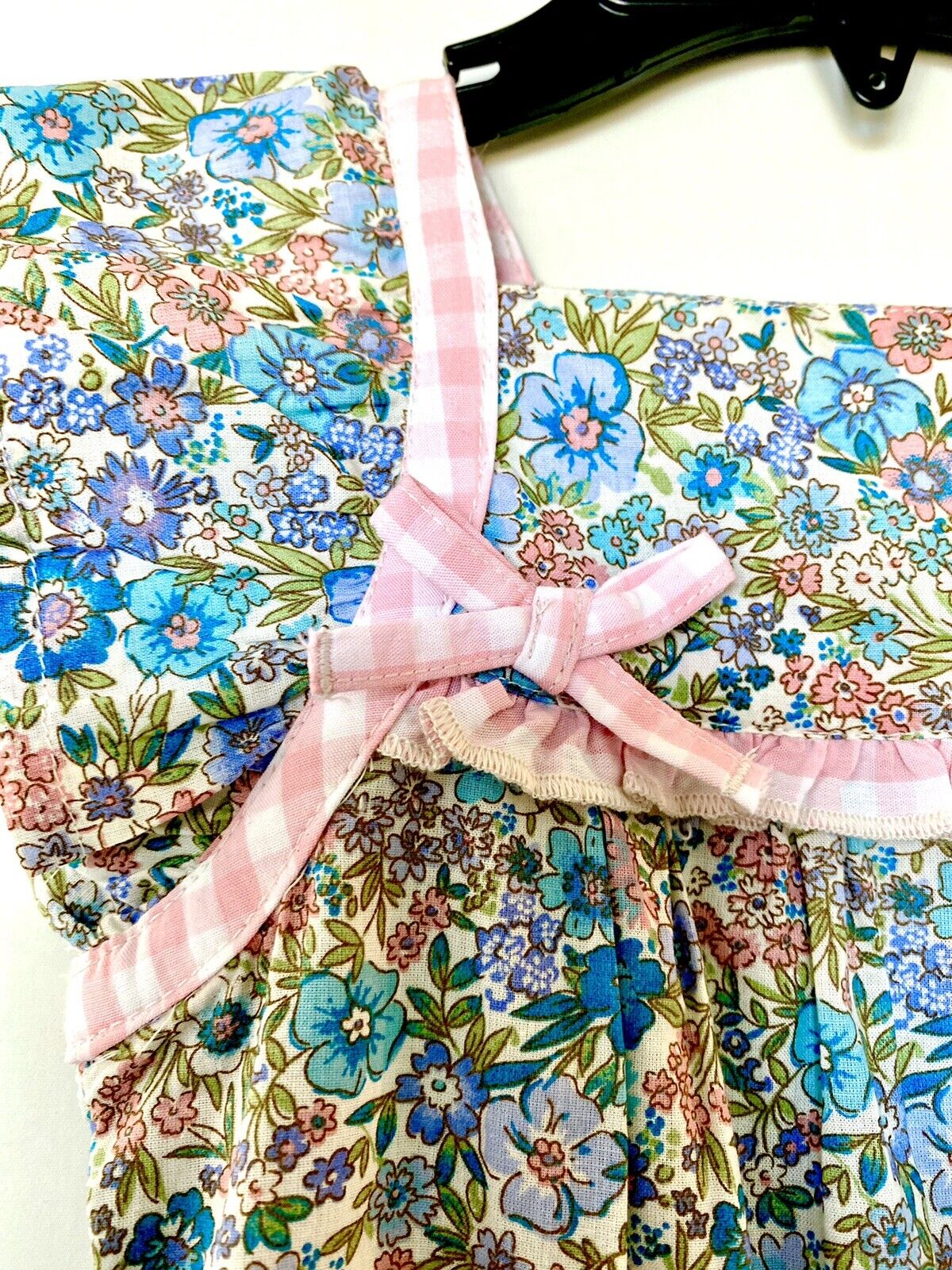 Monsoon London Ditzy Print Gingham Trim Romper 12-18 M Price $32.50