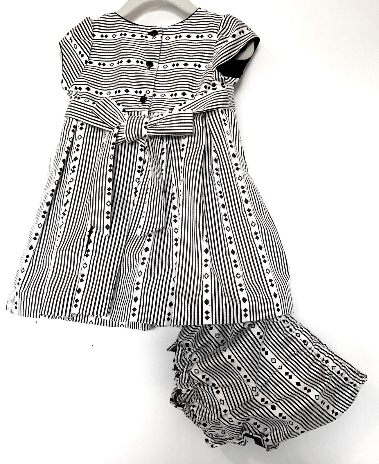 Pippa & Julie 2pc Baby Dress & Knickers Black Stripe Under $68 Price $$32 18M