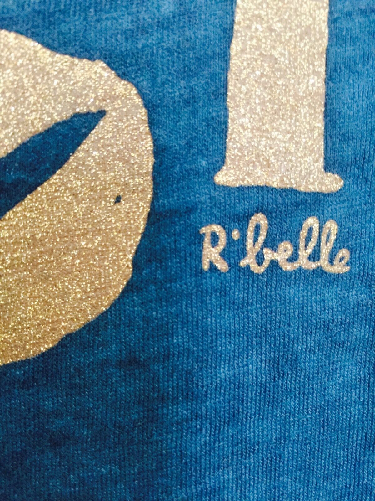 Scotch R'Belle Dark Teal & Gold Shirt.NWT Age 12 Retail $51 Price $32