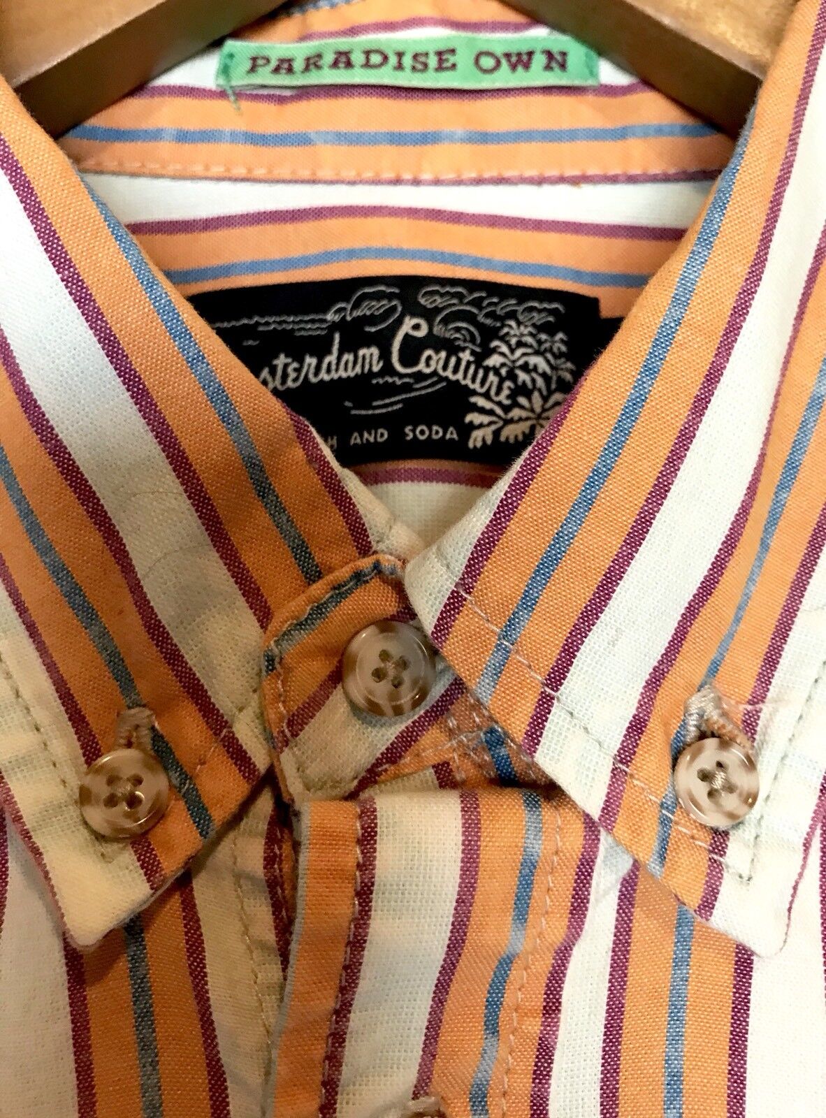 Scotch & Soda Striped LS Cotton Shirt. NWT Small Retail $98 Price $59