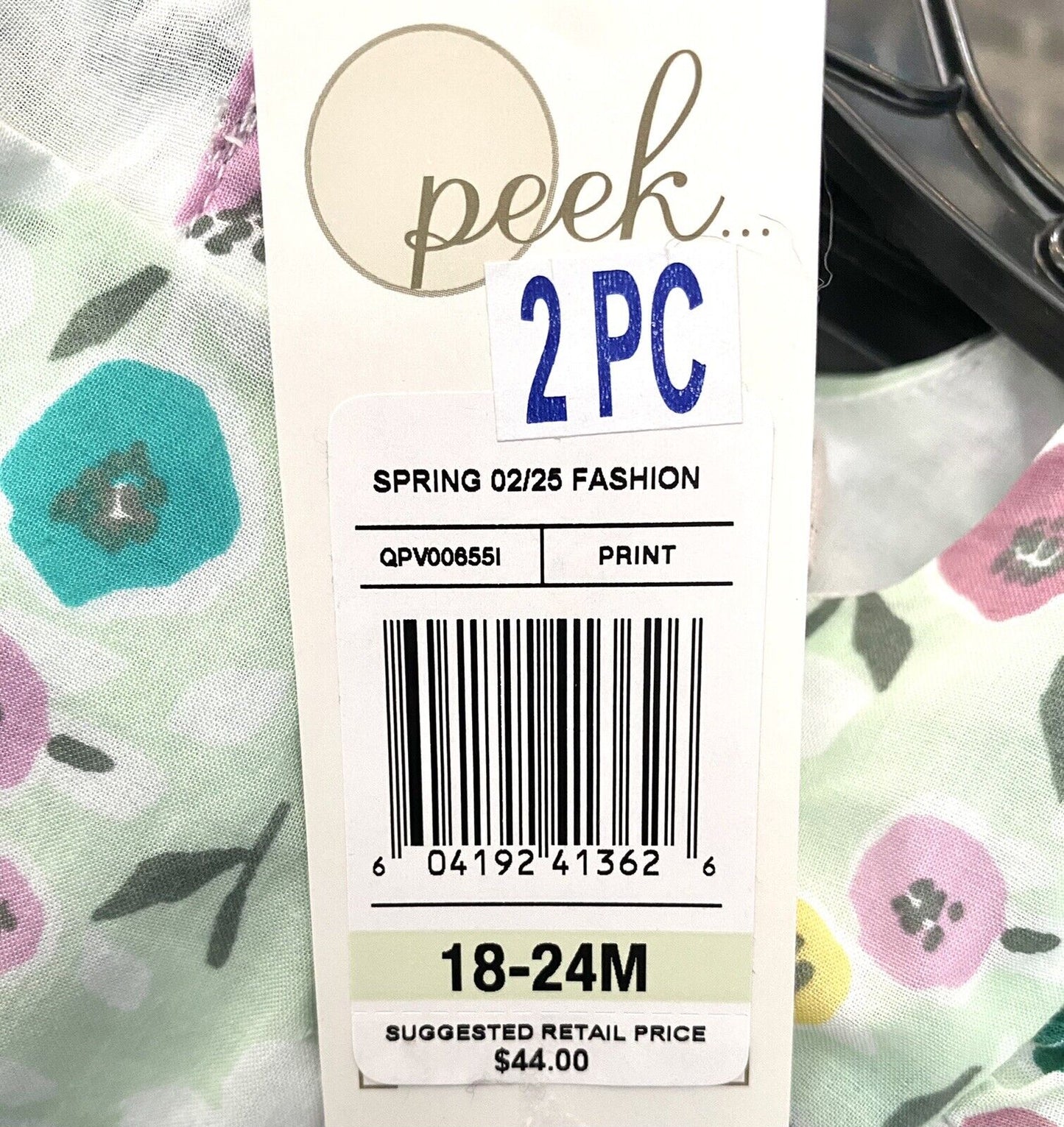 Peek Matissi 2 Pc Top And Shorts. Pom Pom Detail 18-24 M Retail $44 Price $30