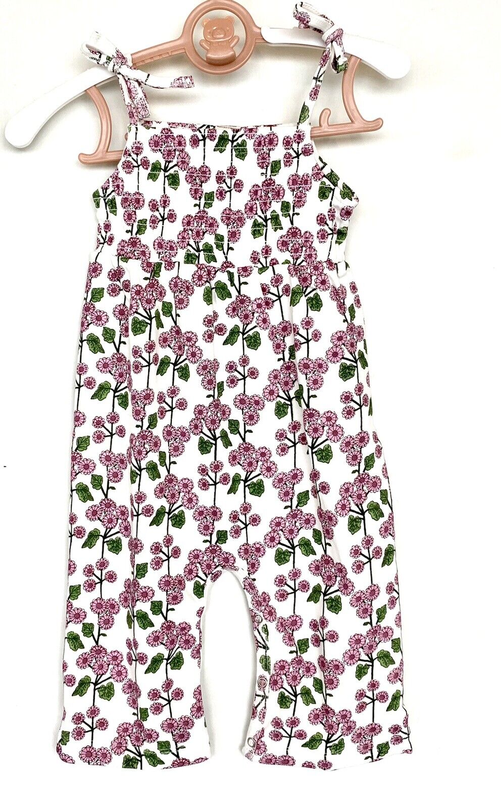Kate Quinn Soft 100% Organic Cotton Jumpsuit Retail $40 Price $26 3-6 M Smocked