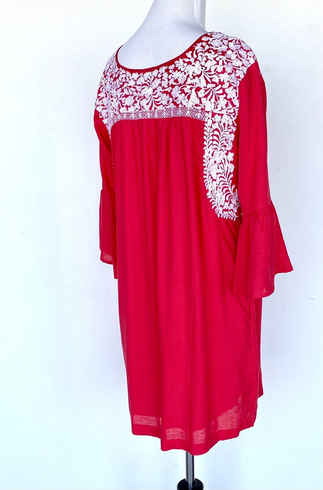 J Marie embroidered Regina Dress bell sleeve Small Retail $104 Price $65 NWT