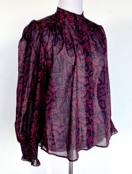 AllSaints Leonie Stanza Shirt NWT Retail $229 Price $96 Size 0 Vintage Style