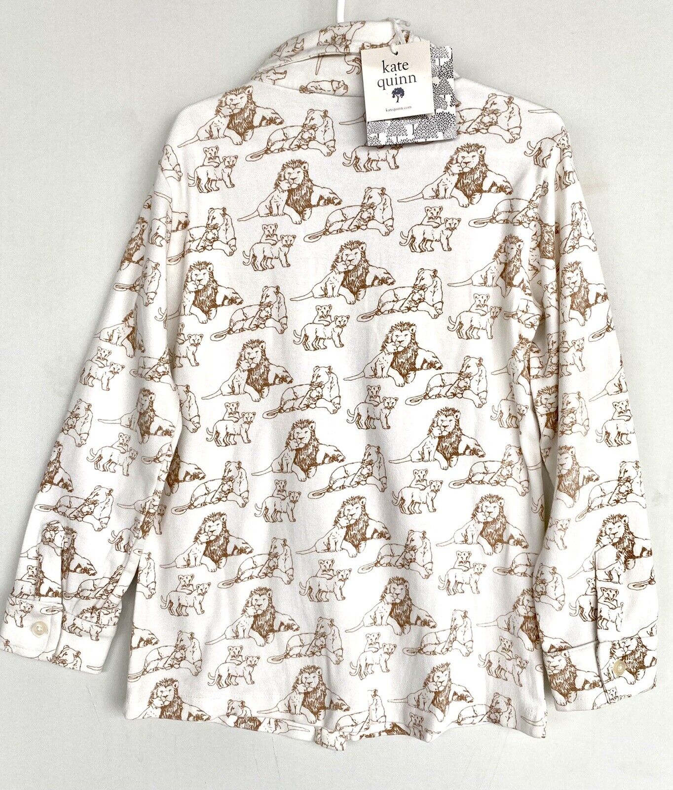 Kate Quinn 100% Organic Cotton Interlock Lion Shirt Retail $40 Price $28 7Y