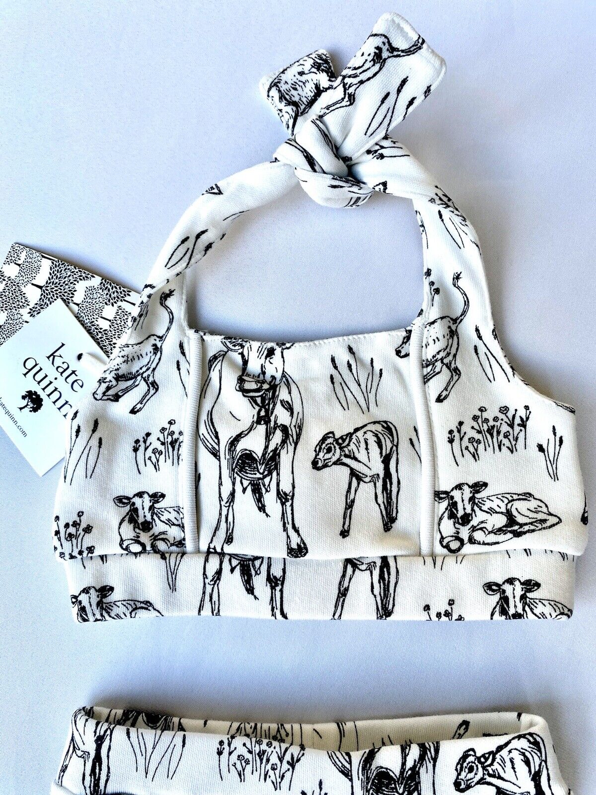 Kate Quinn Organic Cotton Retro Halter Sunsuit Piped Retail $42 Price $32 0-3 M