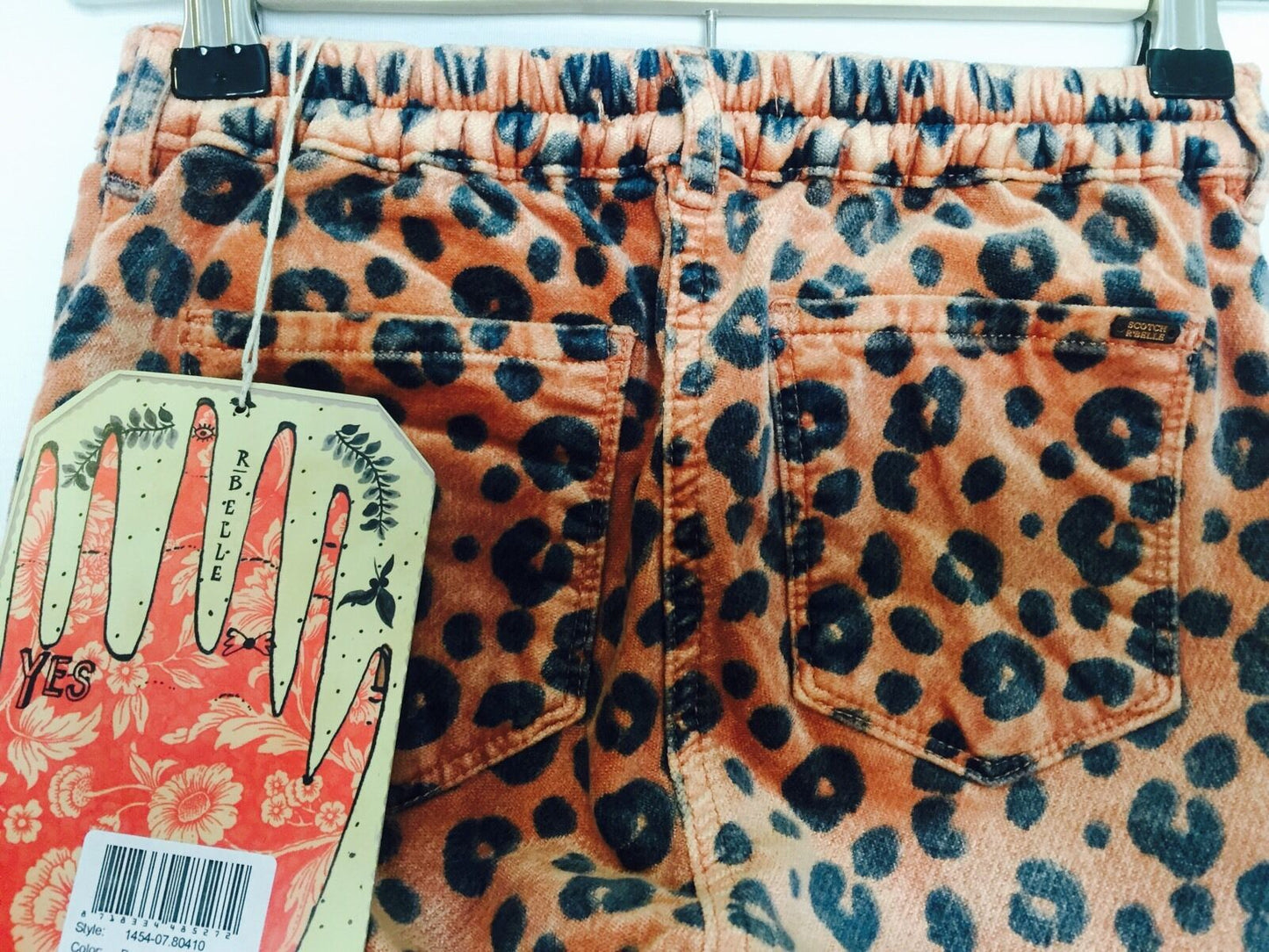 Scotch R'Belle  Soft Coral Leopard Dress Pants NWT Age 12 Retails $99 Price $38