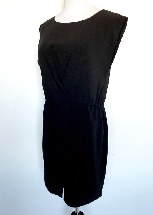 Halston Heritage Short Black Wrap Dress NWT Retail $325 Price $79 Size L