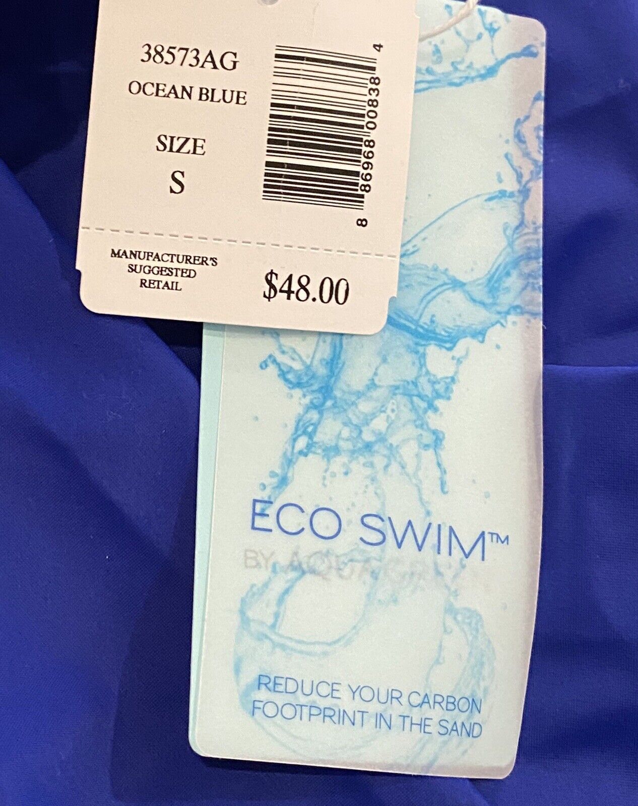 Eco Swim Blue Swim Dress Cover-Up Size S Retail $48 Price $28 NWT