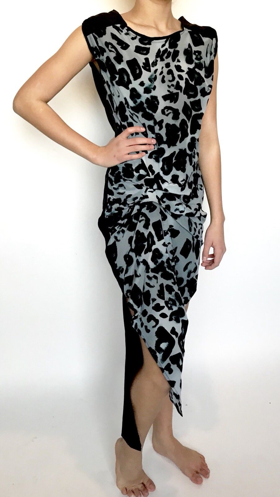 Allsaints Silk Riviera Leo Dress NWT Size 0 Retail $360 Price $108