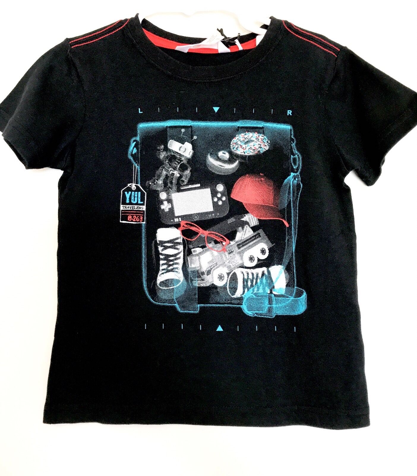 Petit Lem P L Kids X-ray Black Tee Shirt. Age 3 Retails $20 Price $11.50