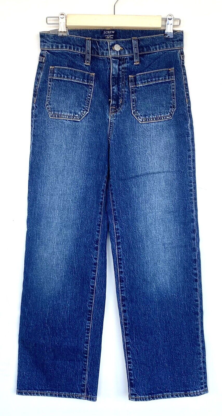 J.Crew Slim Wide Leg Patch Pocket Jeans NWT Price $79.50 Size 25