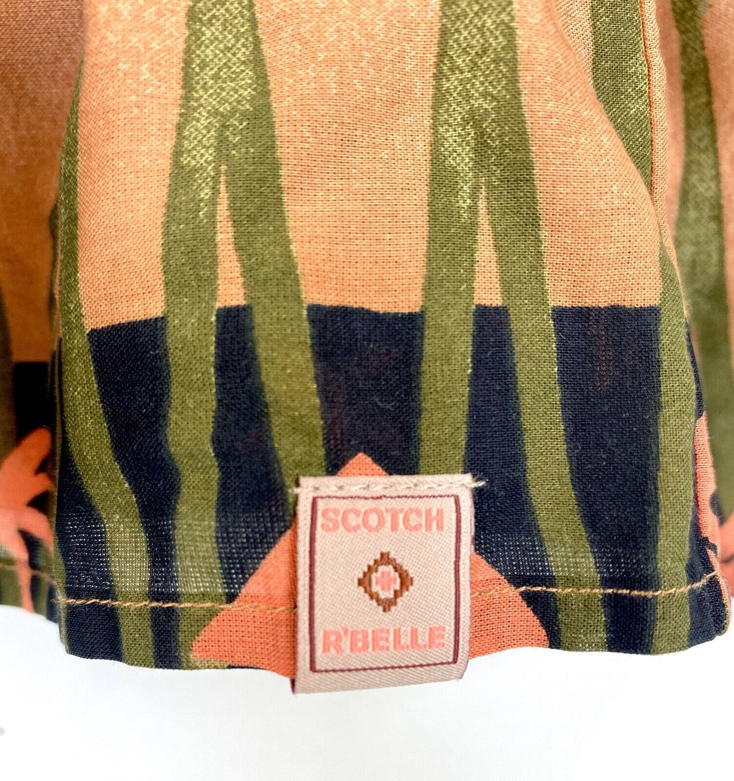 Scotch R'Belle Tan Black Palm Tree Ruffle Skort NWT Age 10 Retail $72 Price $39