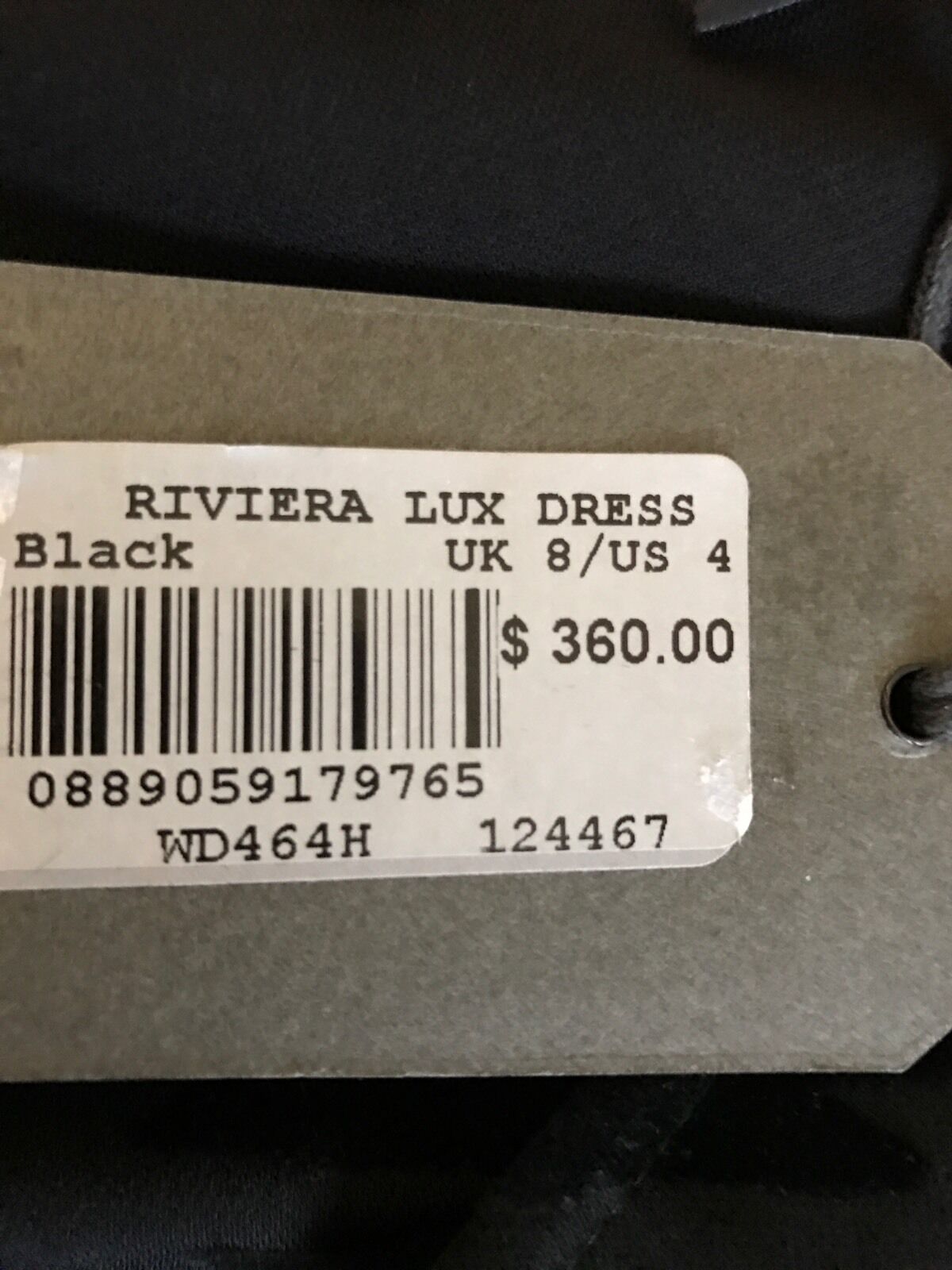 Allsaints Black Knot Riviera Lux Dress NWT Size 4 Retail $360 Price $98