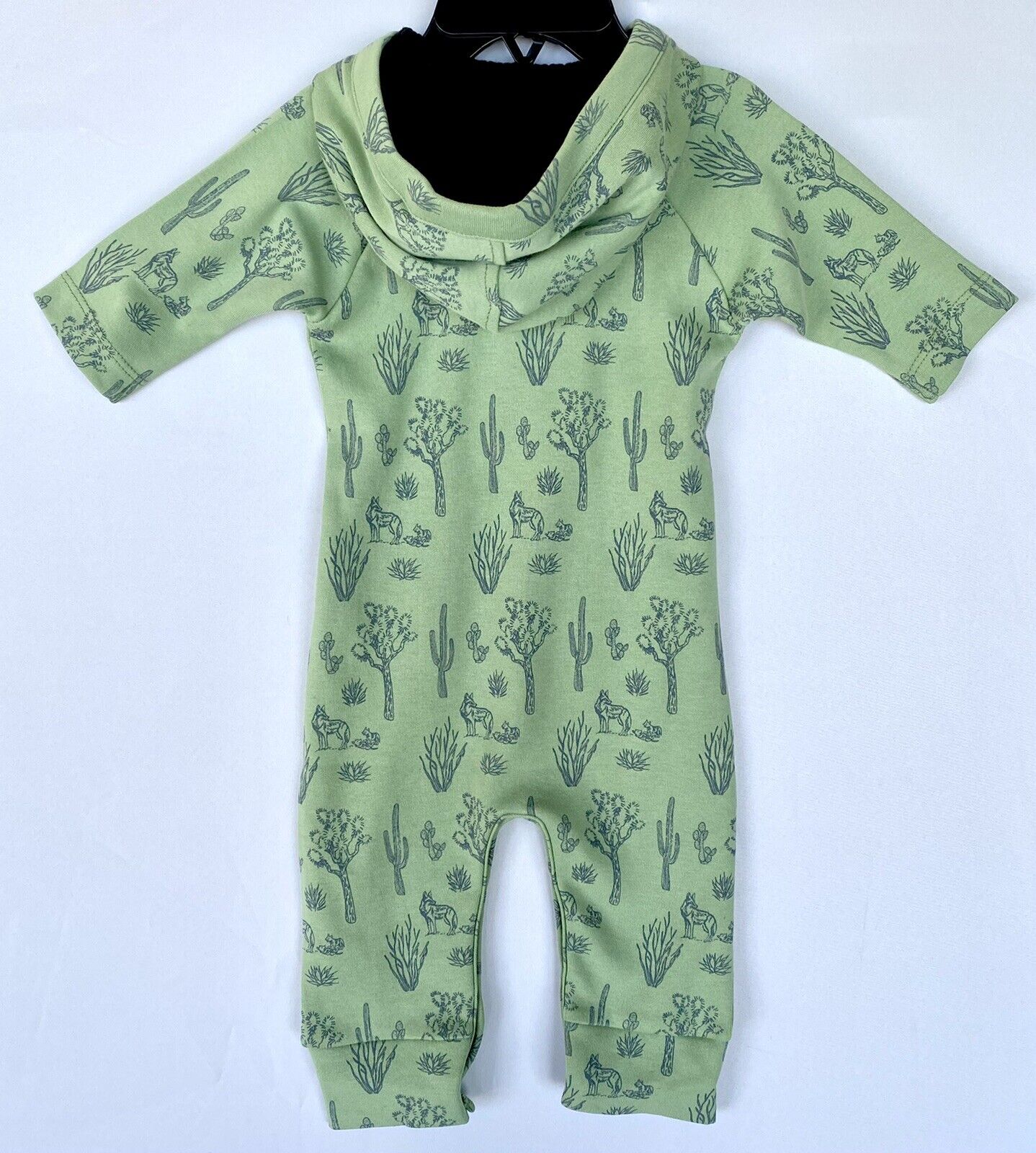 Kate Quinn 100% Organic Cotton Hooded Jumpsuit Retail $38 Price $28 0-3 M Green