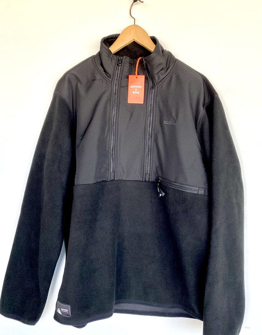 Superdry Sport Mountain Sport Fleece Jacket Size L Price $79.95 Black