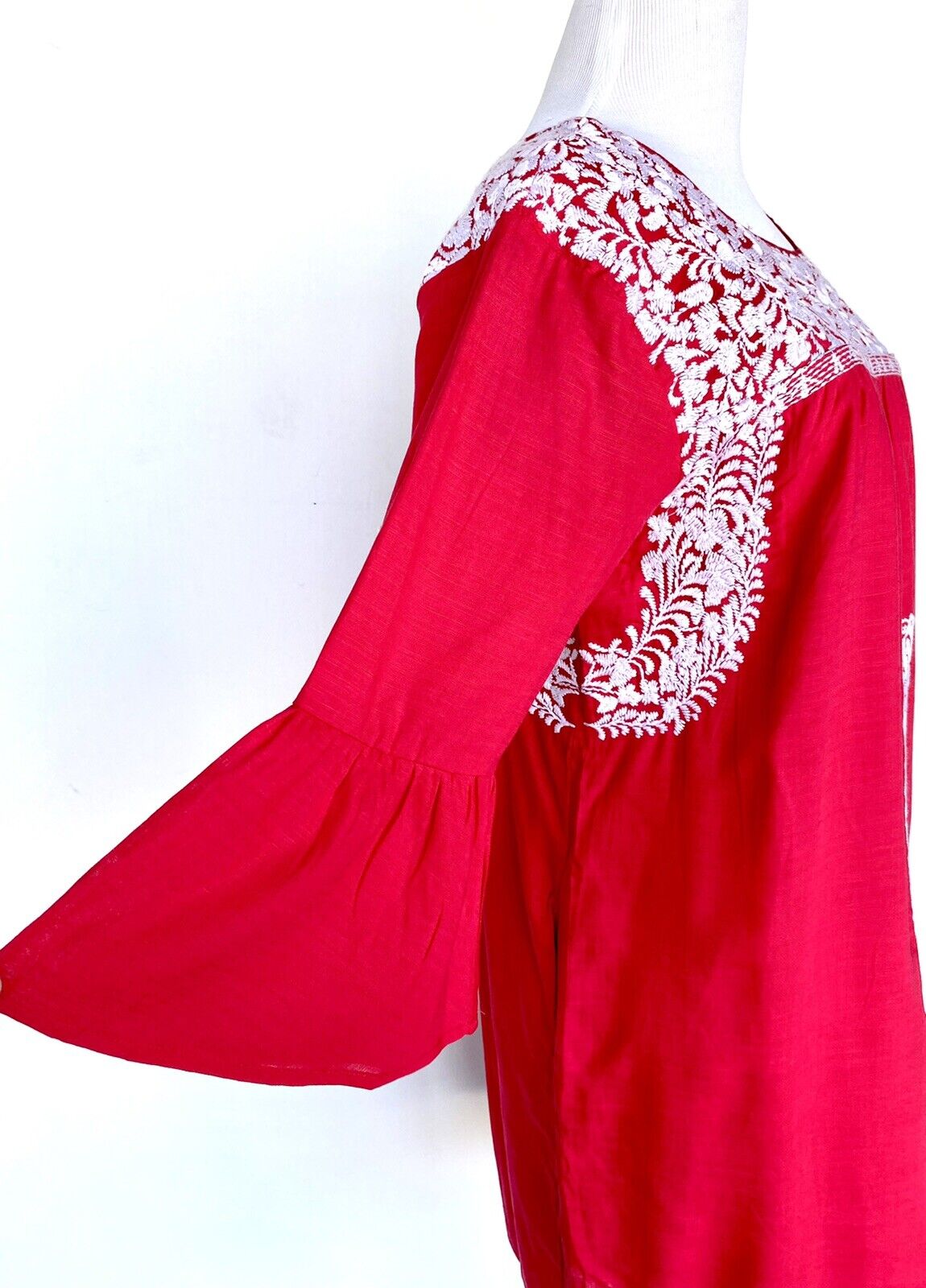 J Marie embroidered Regina Dress bell sleeve XSmall Retail $104 Price $65 NWT