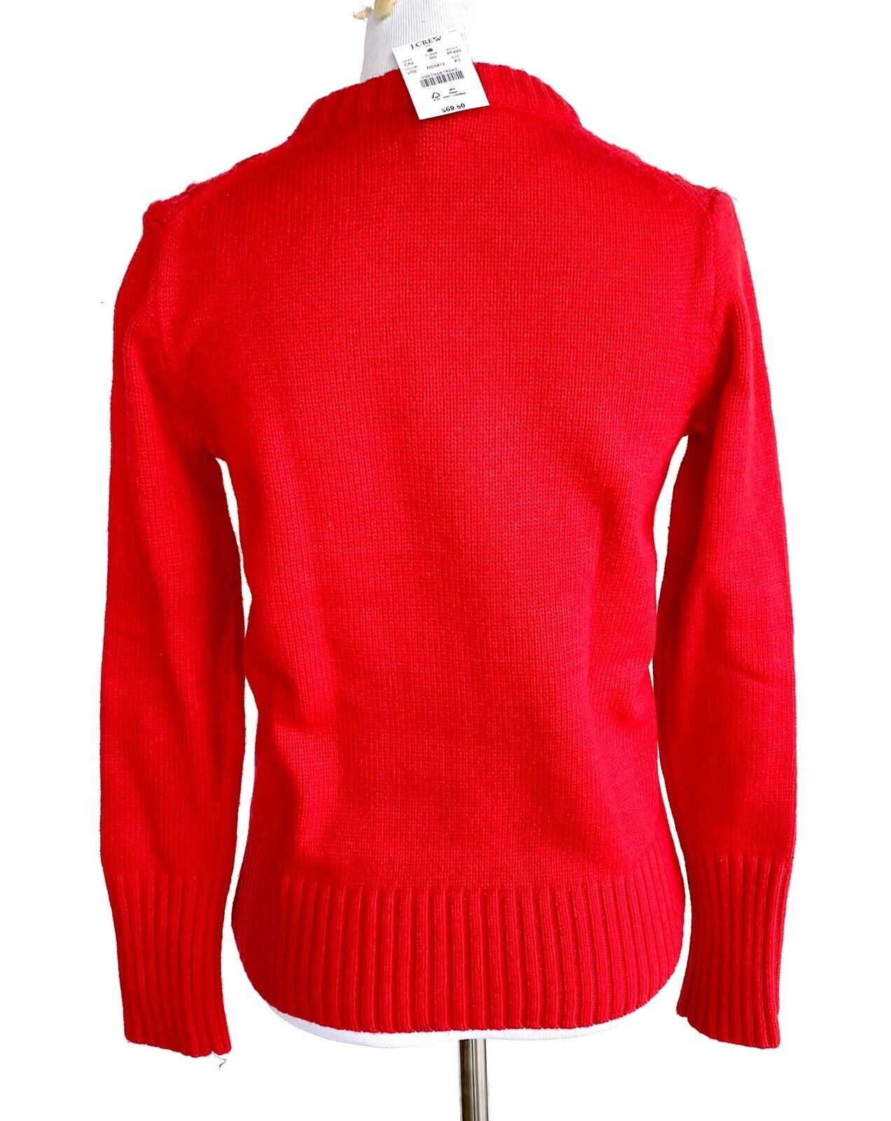 J Crew Lamb Wool Mix Cable Sweater. NWT Retail $69.50 Price $59.50 Size XS