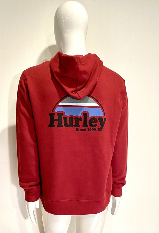 Hurley mens zip Up Rise And Jam Red Hoodie L Retail $58 Price $42 NWT