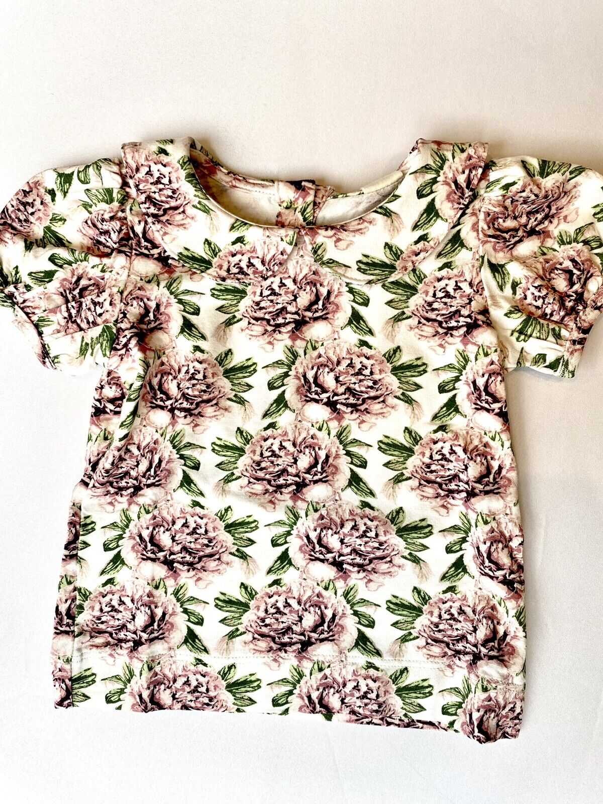 Kate Quinn Bamboo Peter Pan Collar Top Retail $36 Price $28 3-6 M Peony